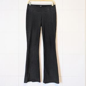 Vintage y2k pinstripe low waist stretch pull on flare pants